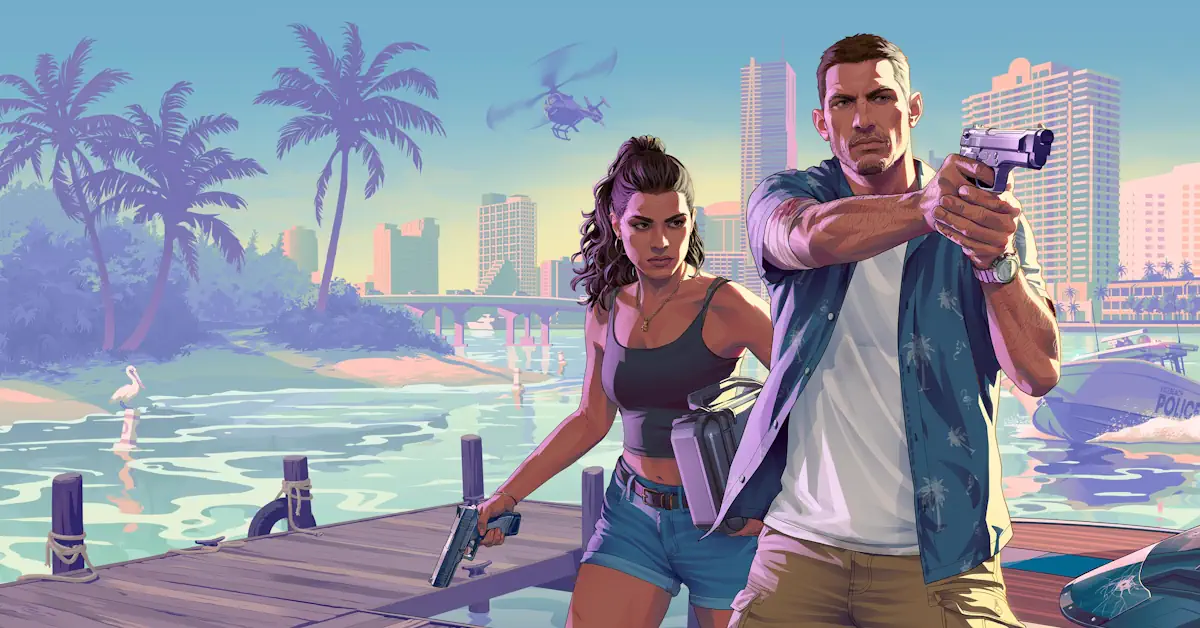 Pré-encomendas GTA 6 em PS5 e Xbox Series X|S com Lucia e Jason em Vice City