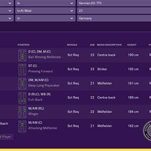 Watford Player Search