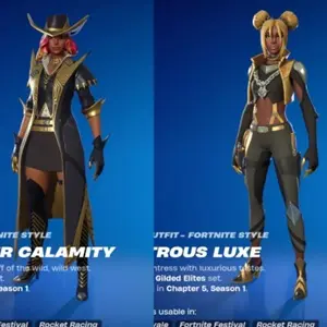 Fortnite Gilded Elites Pack - Trajes Cosméticos