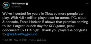 Forza Horizon 5 atinge a marca de 6 milhões de jogadores em menos