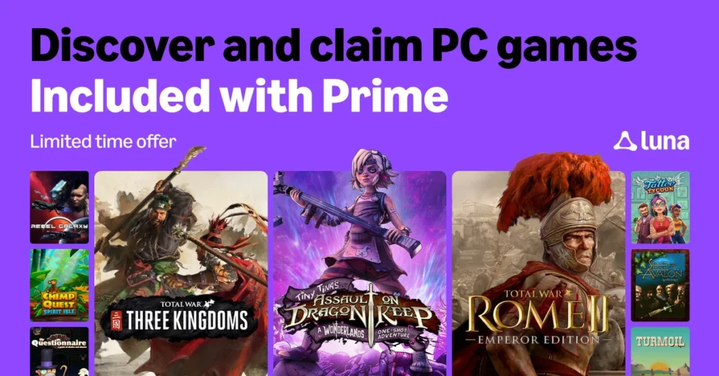 Amazon Prime Free PC Games for March 2026