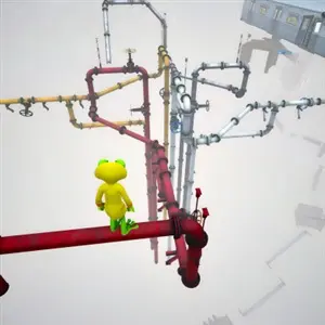 Frogging Up: Frog Climb Rage Game - Tubos flutuantes