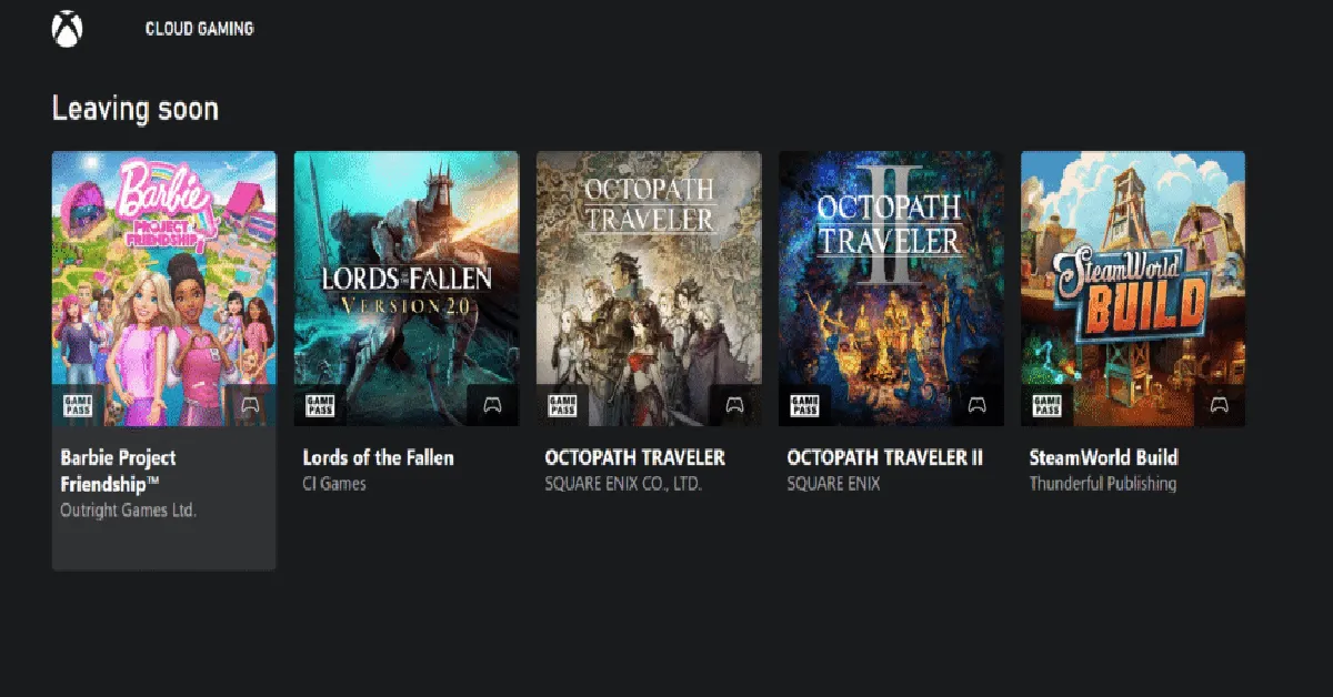 Leaving Soon Game Pass for November 2025