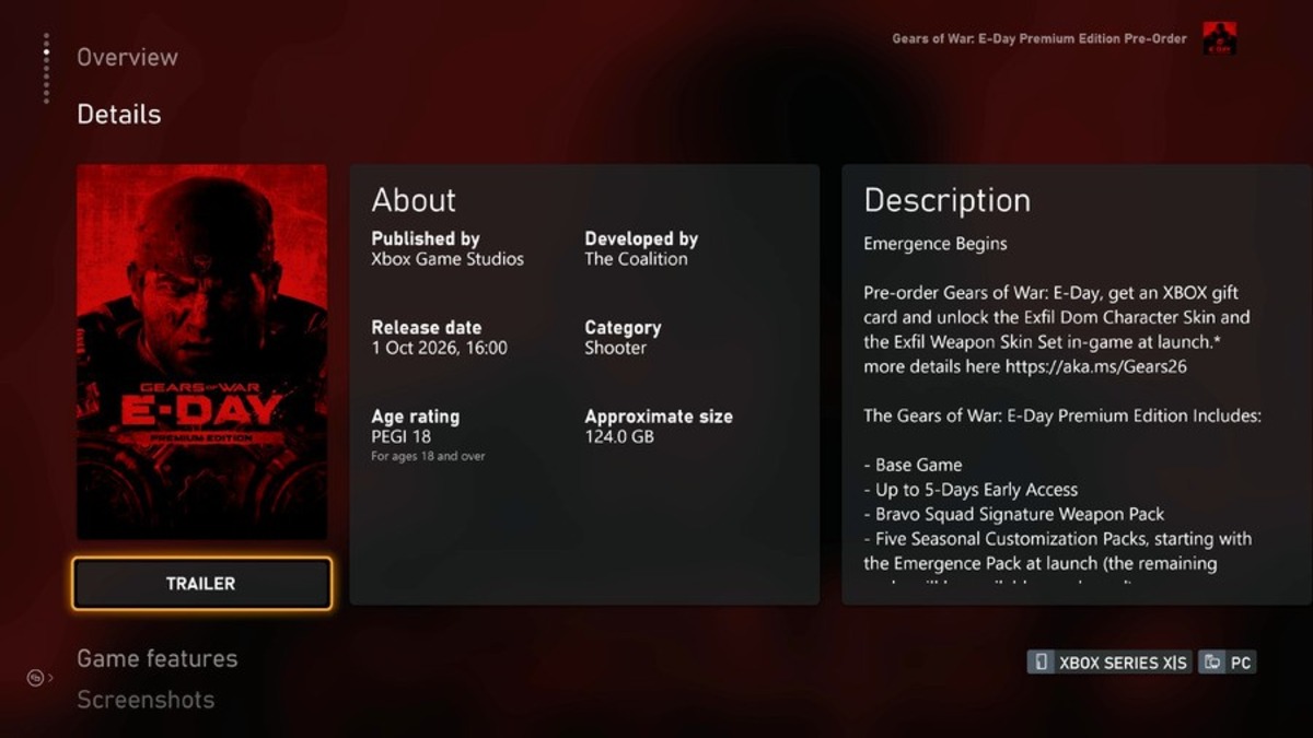 O preload de Gears of War E-Day traz uma solução brilhante para seus 120GB