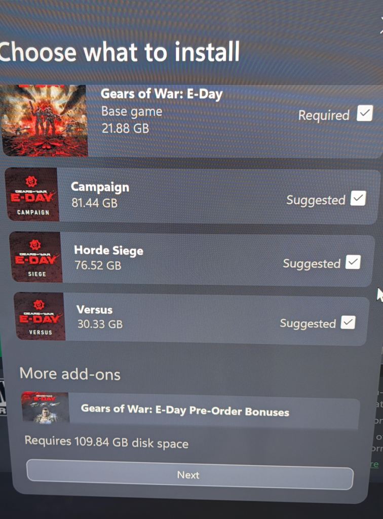 Gestor de Instalação de Gears of War E-Day