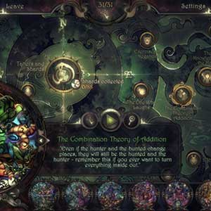 fragmentos de vidro manchado