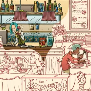 Hidden Cats in Barcelona - Cenários desenhados à mão