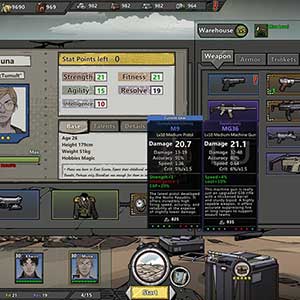 Home Behind 2 - Estatísticas de personagens e Inventário