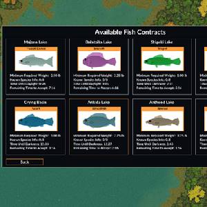 Intergalactic Fishing - Contratos de Peixe Disponíveis