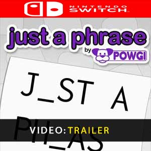 Comprar Just a Phrase by POWGI Nintendo Switch barato Comparar Preços