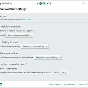 Kaspersky Anti-Virus Painel De Controlo