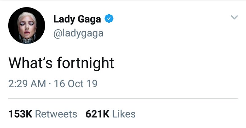 O famoso tweet de Lady Gaga sobre o Fortnite