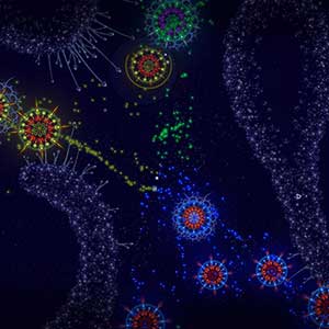 Microcosmum Survival of Cells - 10 Células e 3 Bactérias