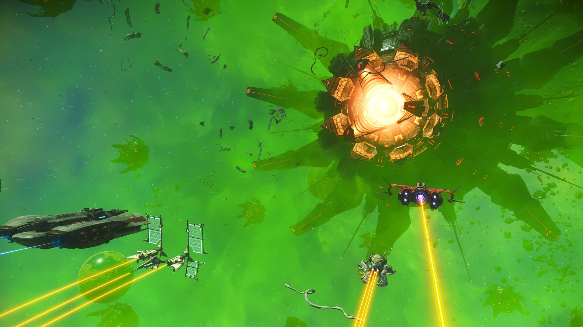 Astronauta de No Man's Sky explorando um planeta alienígena vibrante em PC
