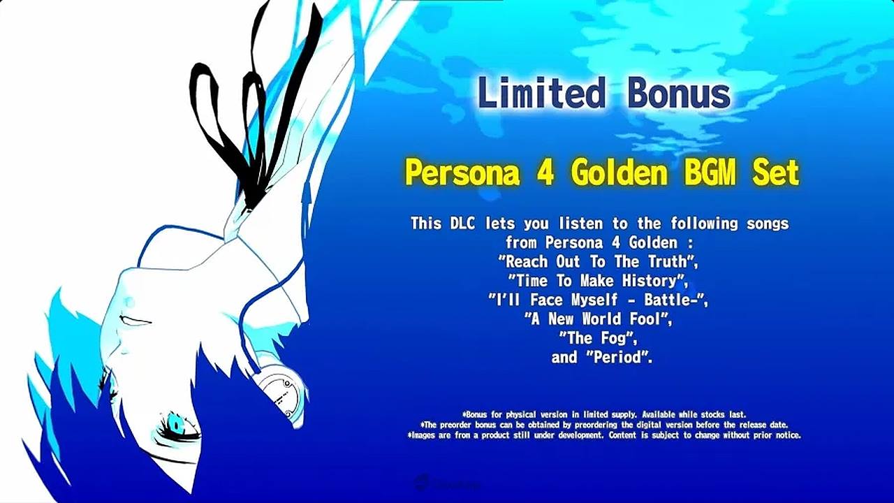 Bônus de Pré-venda de Persona 3 Reload