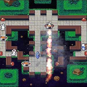 coelhos loucos em caçarolas