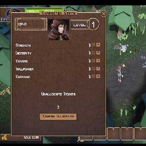 Rise of the Village Hero - Estatísticas de Personagem