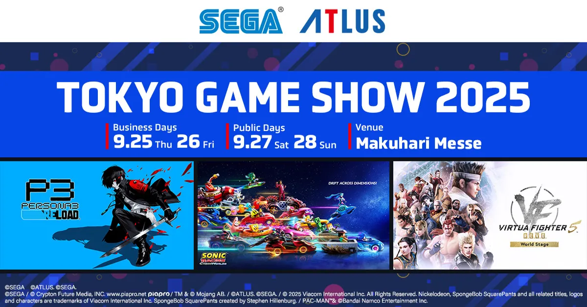 Sega e Atlus Tokyo Game Show 2025 Lineup