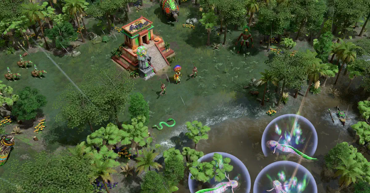 O tão aguardado panteão asteca junta-se finalmente ao campo de batalha mitológico do AoM