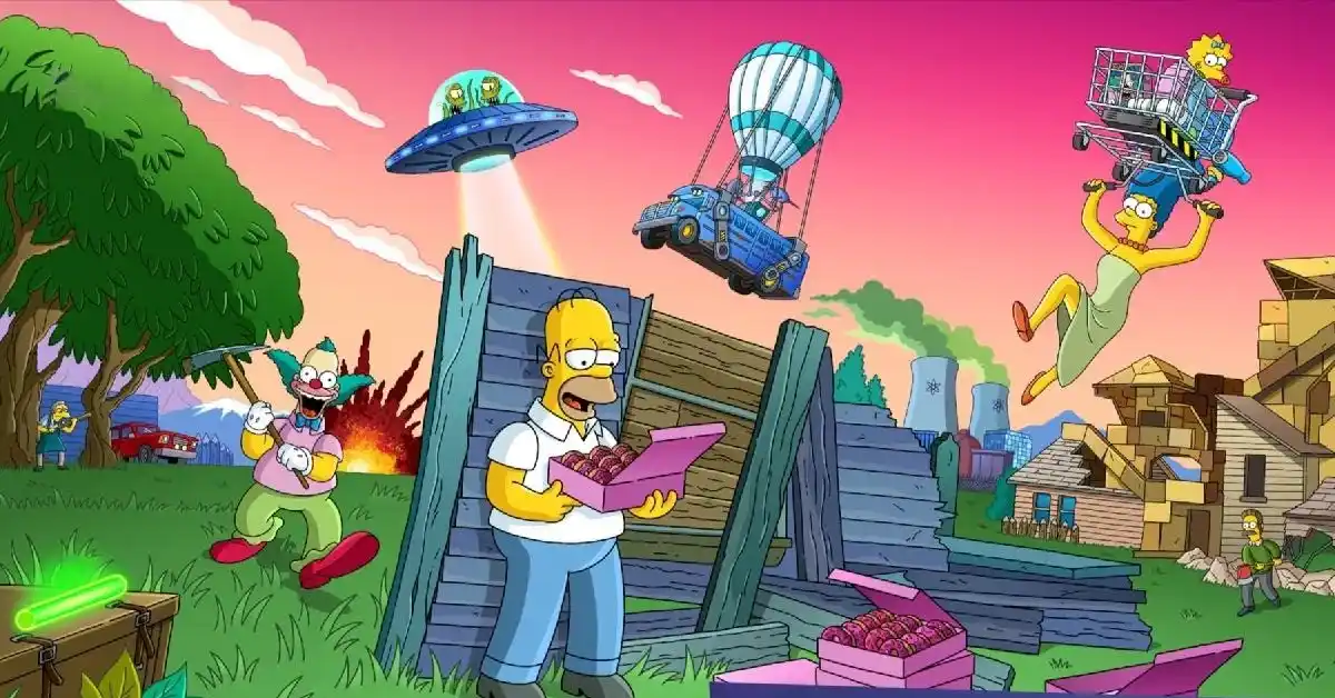 Jogadores de Fortnite enfrentam batalhas intensas na compacta Springfield