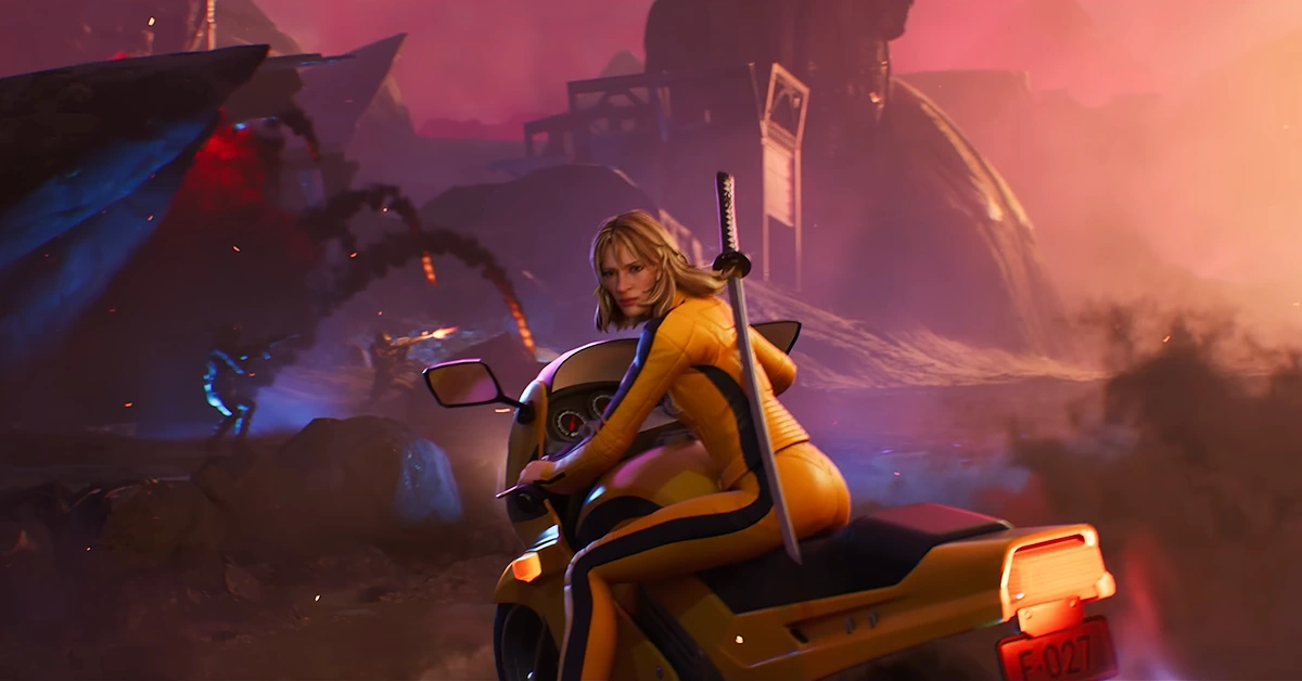 Teaser do evento Zero Hour do Capítulo 6 de Fortnite, apresentando um conjunto de personagens crossover