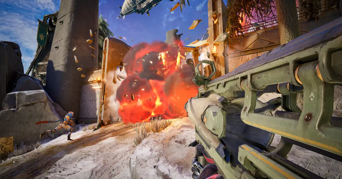 Highguard no meio de uma batalha, um contraste gritante com a situação atual do estúdio