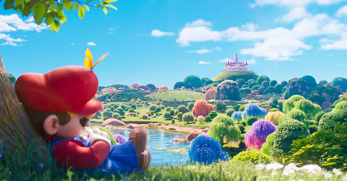 Arte do anúncio do Nintendo Direct do filme Super Mario Galaxy com Rosalina e Luma