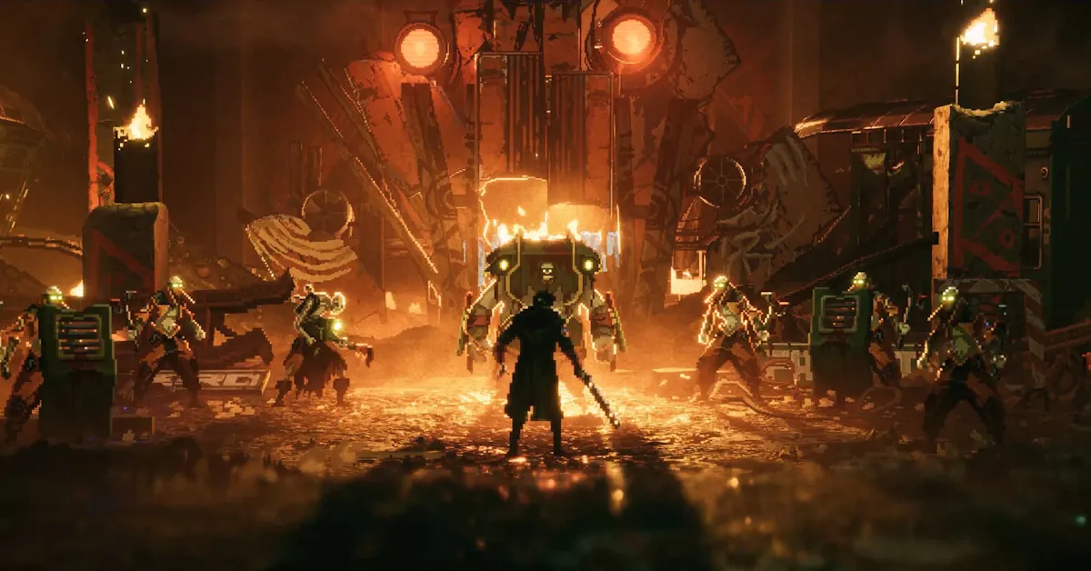 A impressionante pixel art 2.5D de REPLACED dá vida a este mundo retro-futurista