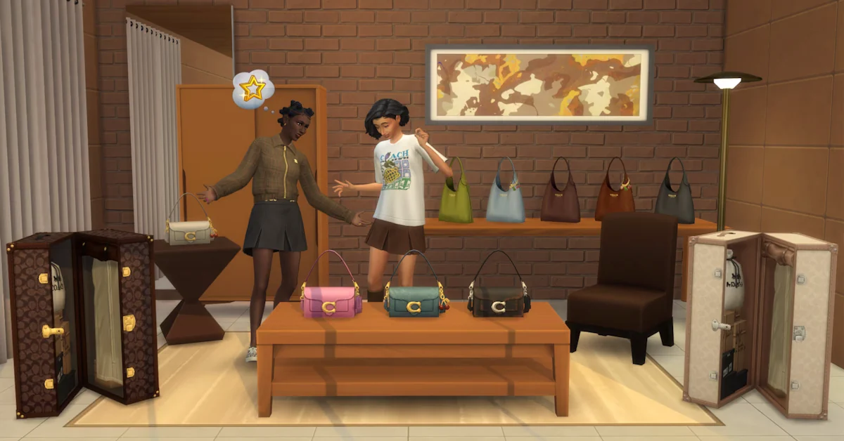 A Coleção Coach do The Sims 4 traz moda de luxo para o jogo na atualização de janeiro de 2026