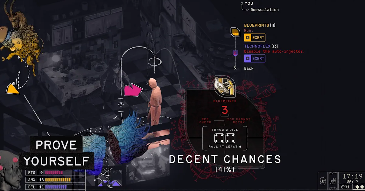 O custo psicológico da espionagem forma o núcleo do ciclo de jogo em Zero Parades