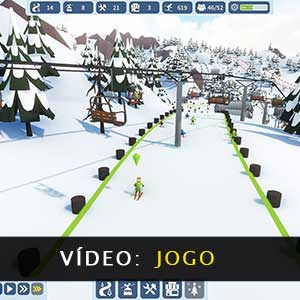 Snowtopia Ski Resort Builder Vídeo De Jogabilidade