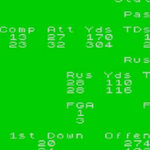 Speed NFL - Estatísticas