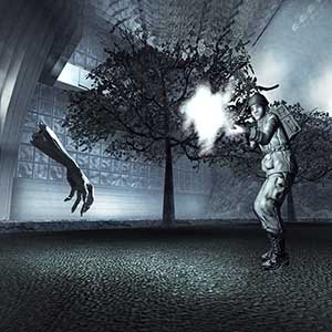 Stubbs the Zombie in Rebel Without a Pulse Braço