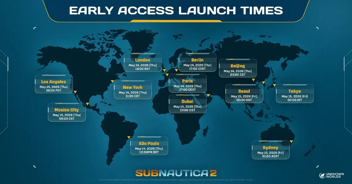 Subnautica 2 Launch Times