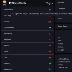 Teamfight Manager 2 - Perfil do jogador