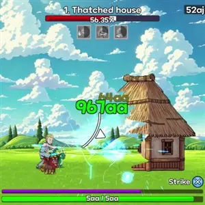 The Legend Of Fireball: Rath - Casa com telhado de colmo