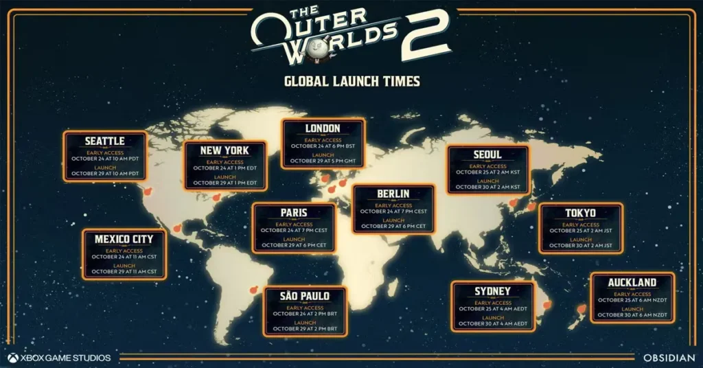 The Outer Worlds 2 Launch Times
