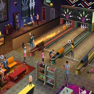 bowling-themed décor bar