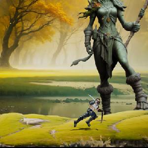 Thunderblade Saga Estátua Gigante