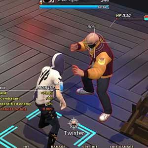 Luta de punhos contra o inimigo