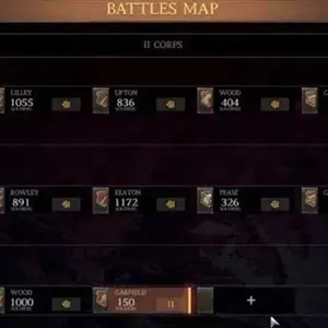 Ultimate General: Civil War - Mapa de Planejamento de Batalha