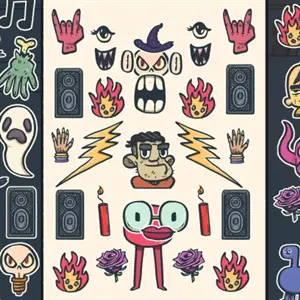 Wax Heads - Autocolantes