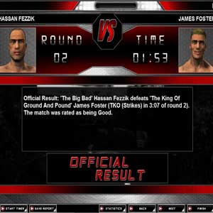 Resultados do World of Mixed Martial Arts coincidem