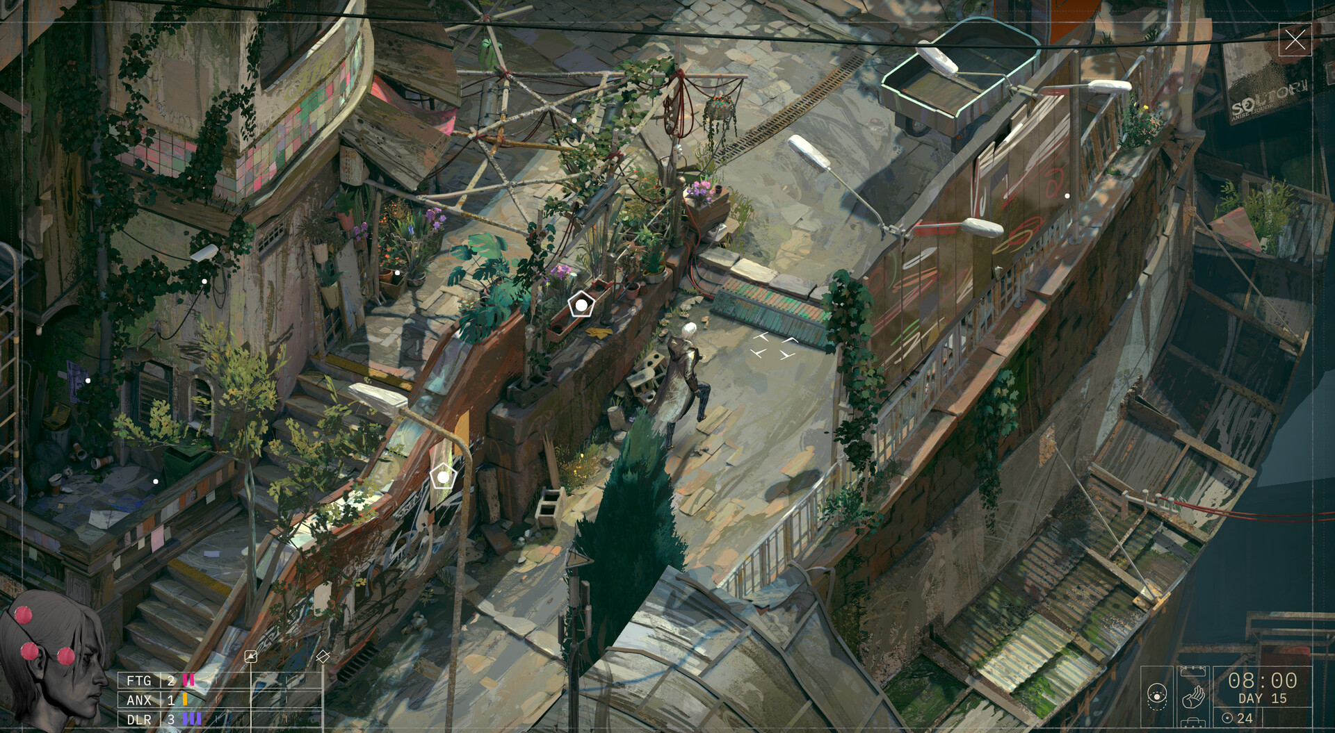 ZERO PARADES: For Dead Spies dialogue scene with political spy RPG atmosphere